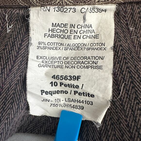 Lee Comfort Waistband Pinstripe Pants 10P Brown Purple Y2K Academia Grunge EUC - Picture 7 of 9